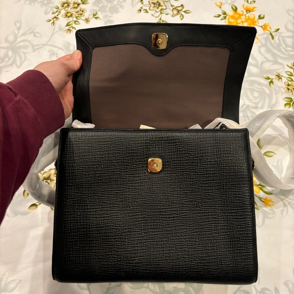 Luana Italy Ebony Paley Satchel NWT - Picture 3 of 11